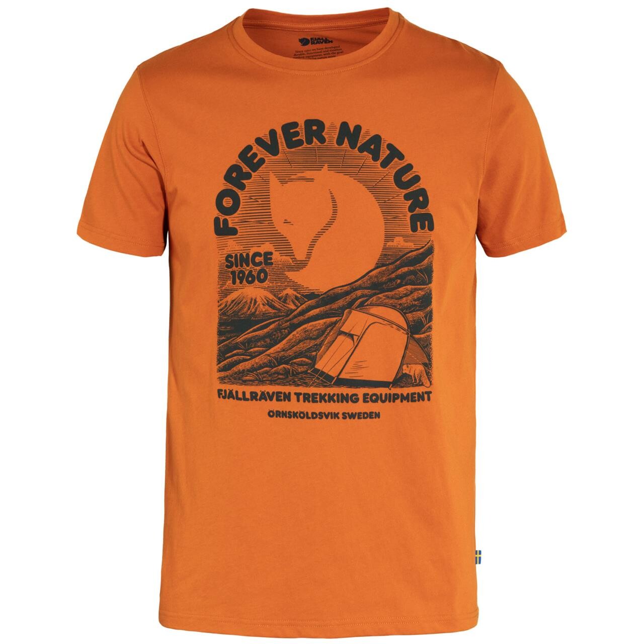 Fjällräven Mens Fjällräven Equipment T-shirt (Orange (SUNSET ORANGE/207) Large)