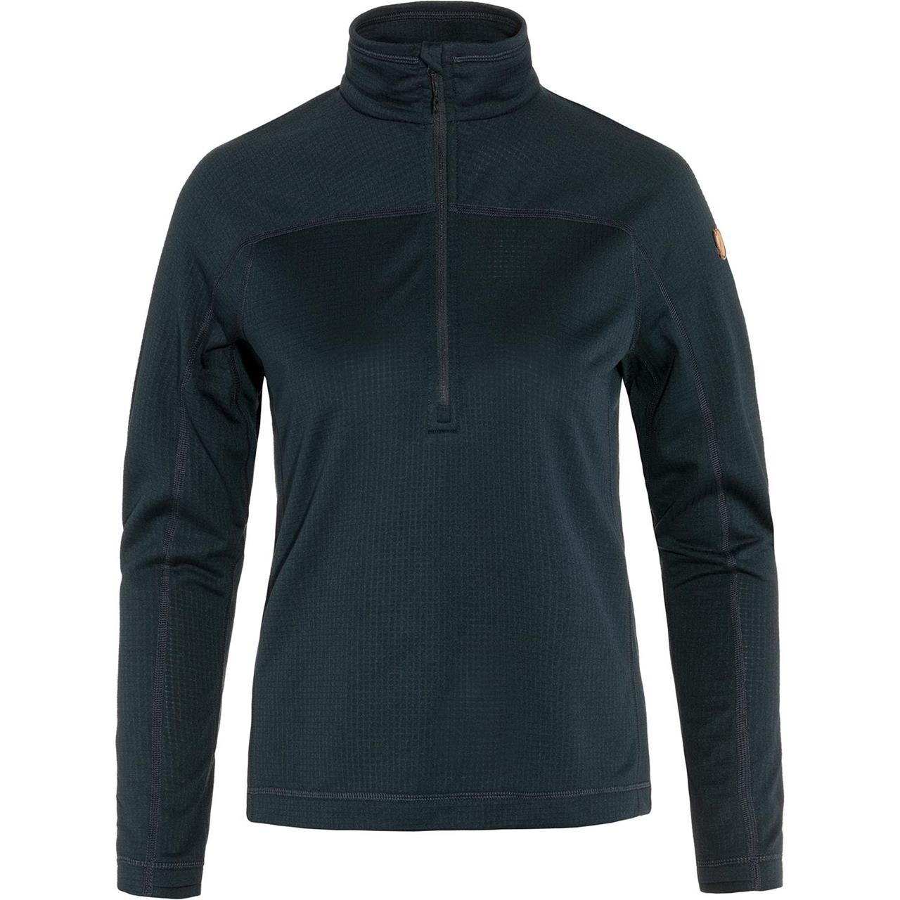 Fjällräven Womens Abisko Lite Fleece Half Zip (Blå (DARK NAVY/555) X-large)