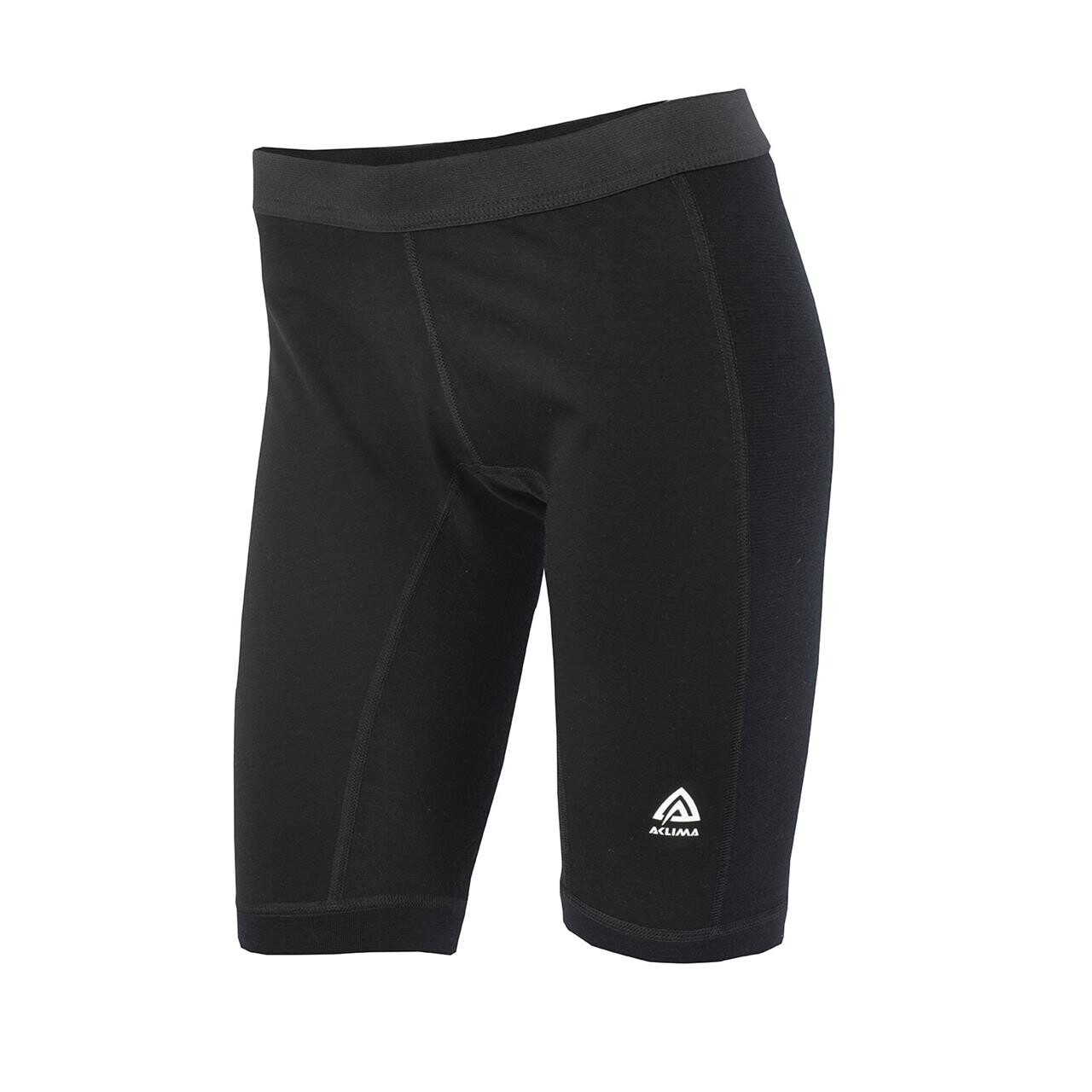 Aclima Womens Warmwool Long Shorts W/windwool Sort Jet Black Xx Large