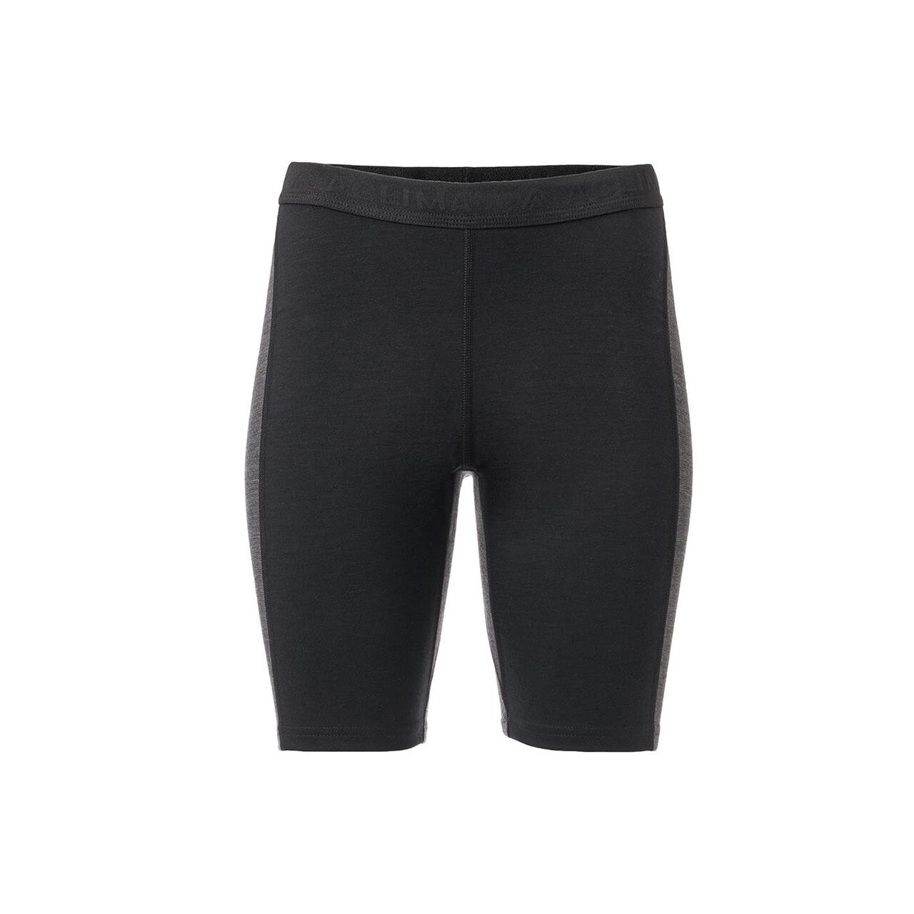 Aclima Womens Warmwool Long Shorts W/windwool Sort Jet Black/marengo Xx Large