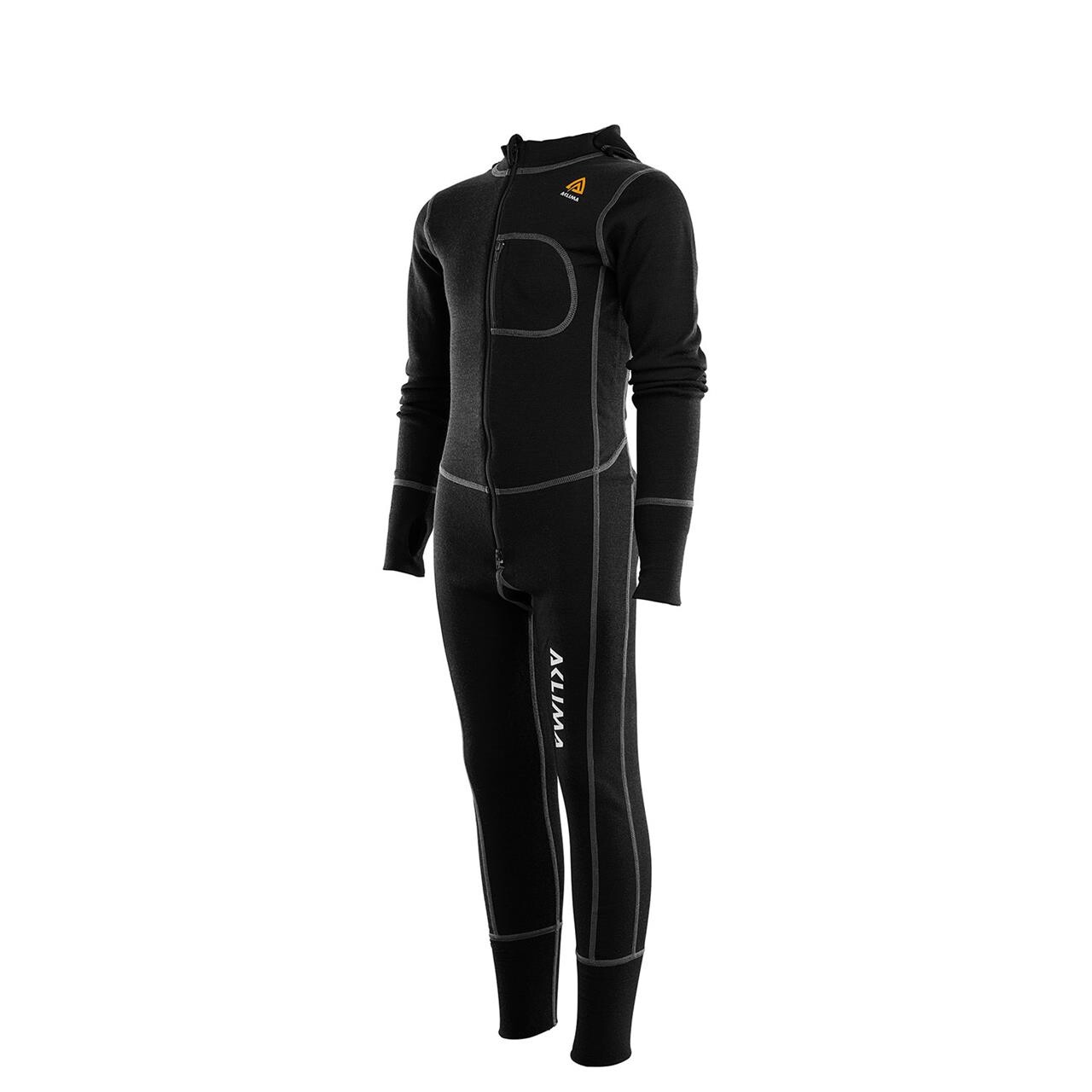 Aclima Kids Warmwool Overall Sort Jet Black 130 Cm
