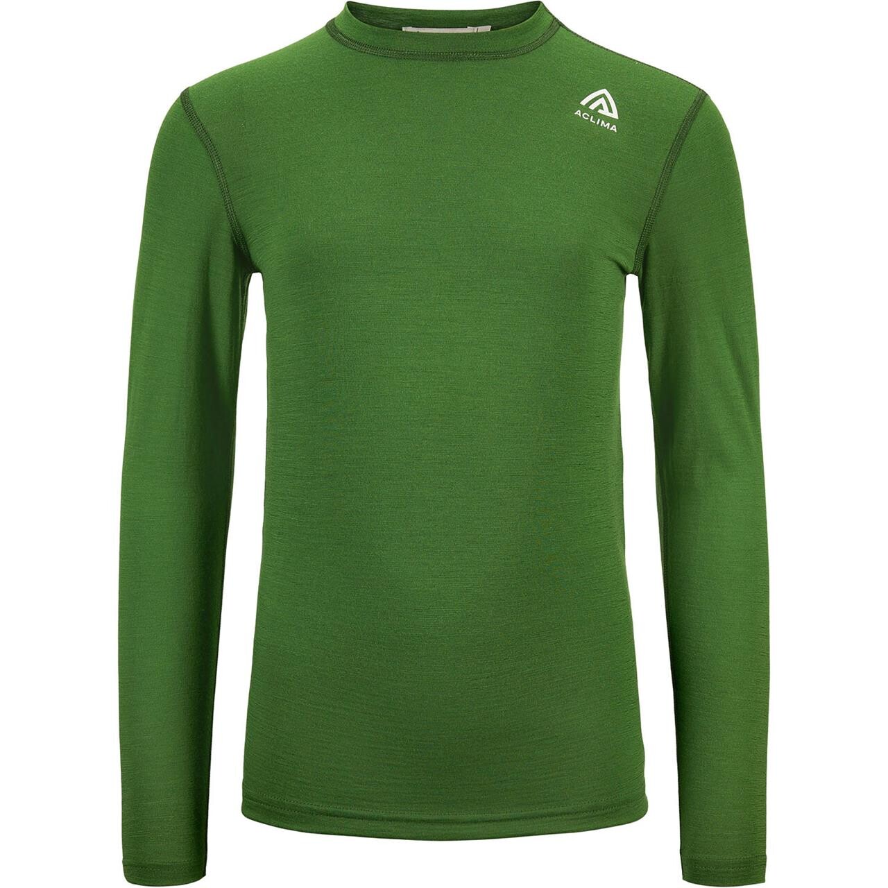 Aclima Kids Lightwool Crewneck Grøn Cactus 140