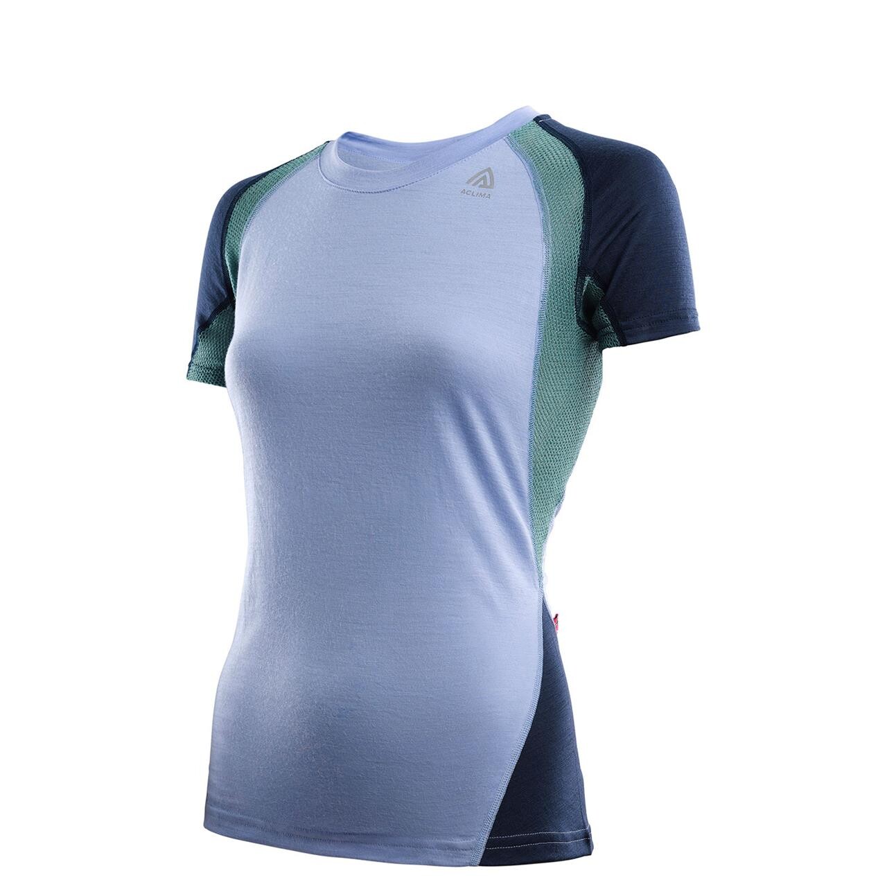 Aclima Womens LightWool Sports T-shirt (Lilla (PURPLE IMPR/NAVY/NORTHATLANTIC) Medium)