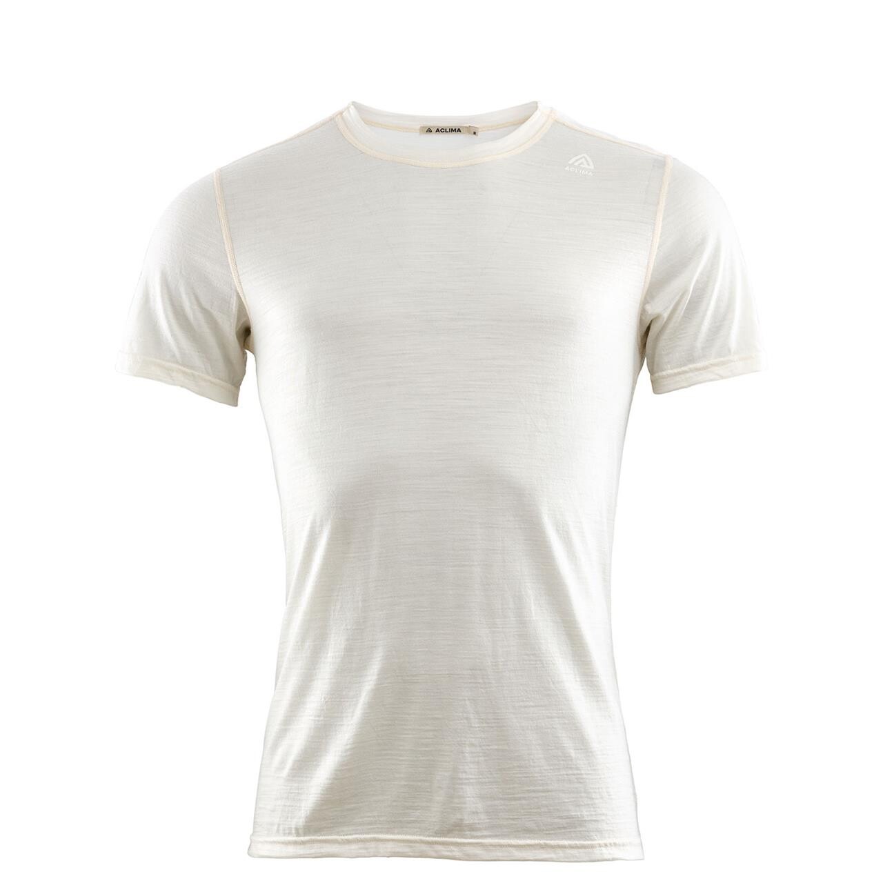 Se Aclima Herre LightWool Undershirt Tee White L hos Friluftsland.dk