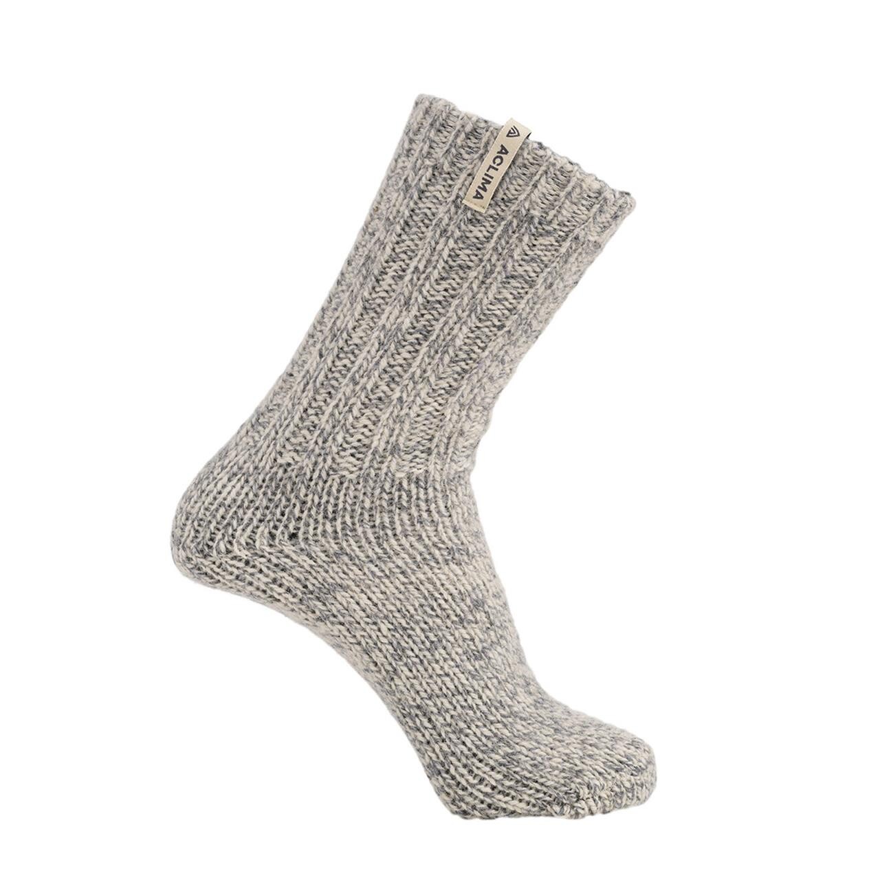 6: Aclima Norwegian Wool Socks (GREY (GREY/WHITE) 36-40 (36-40))