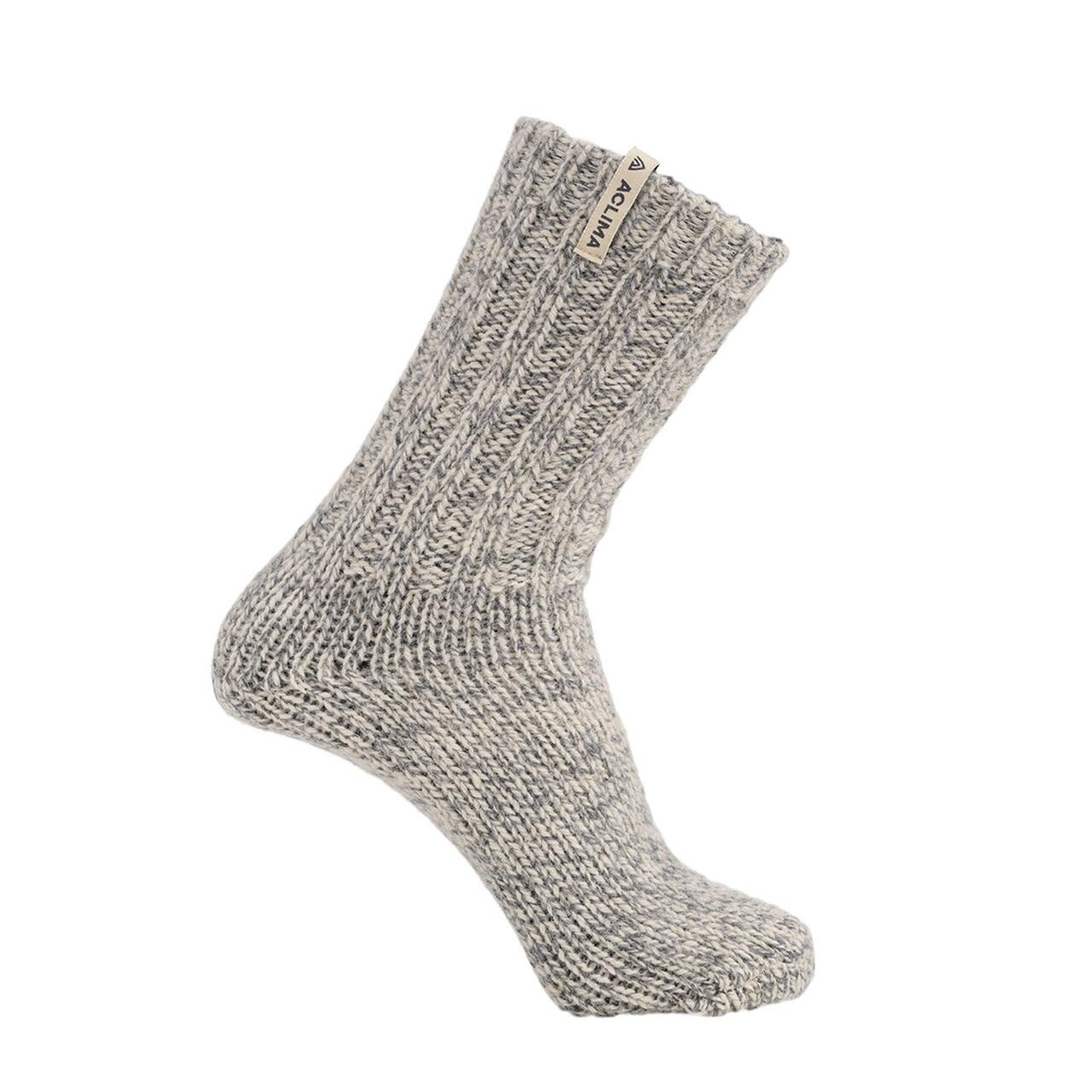 Aclima Norwegian Wool Socks (Grå (GREY/WHITE) 40-45)