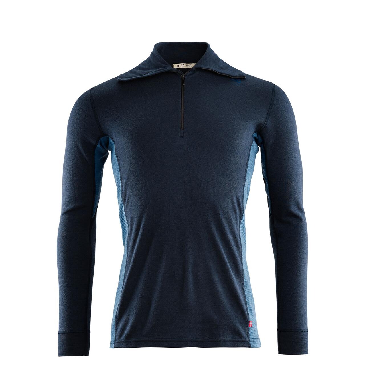 Aclima Mens WarmWool Polo (Blå (NAVY BLAZER/COASTAL FJORD) Large)