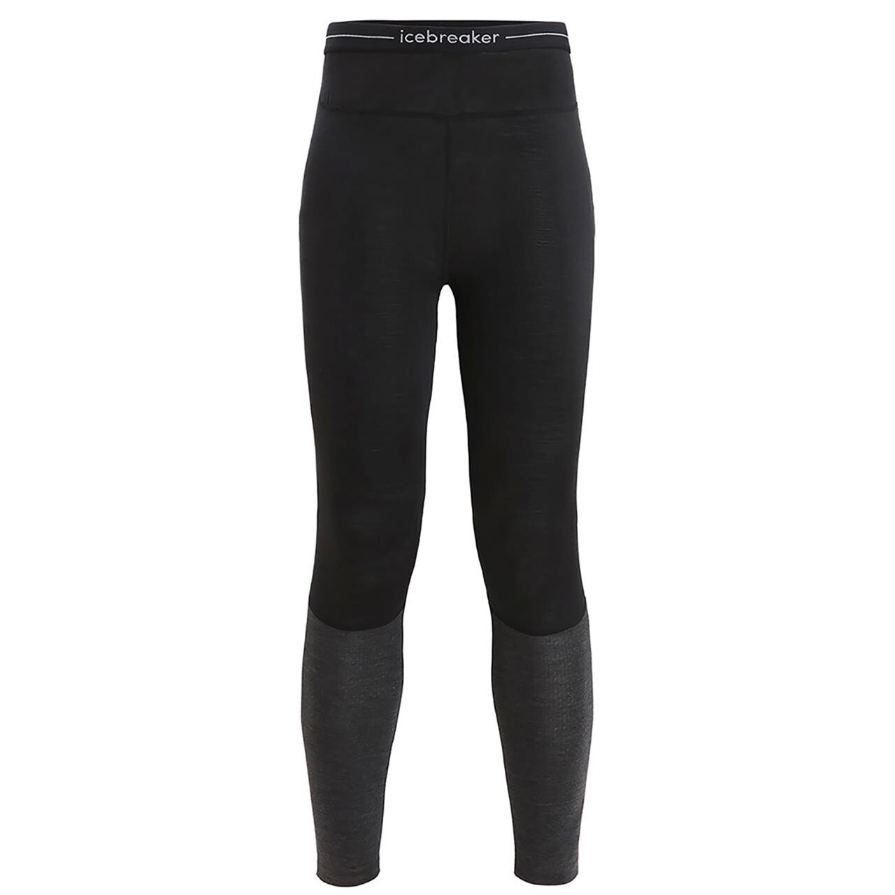 5: Icebreaker Womens 125 ZoneKnit Leggings (Sort (BLACK/JET HTHR/CB) Large)