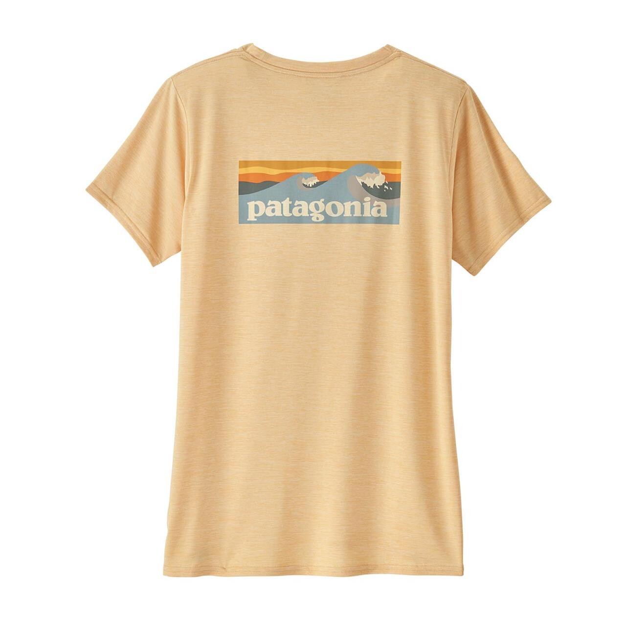 Patagonia Womens Cap Cool Daily Graphic Shirt Waters Beige : Sandy Melon Dye