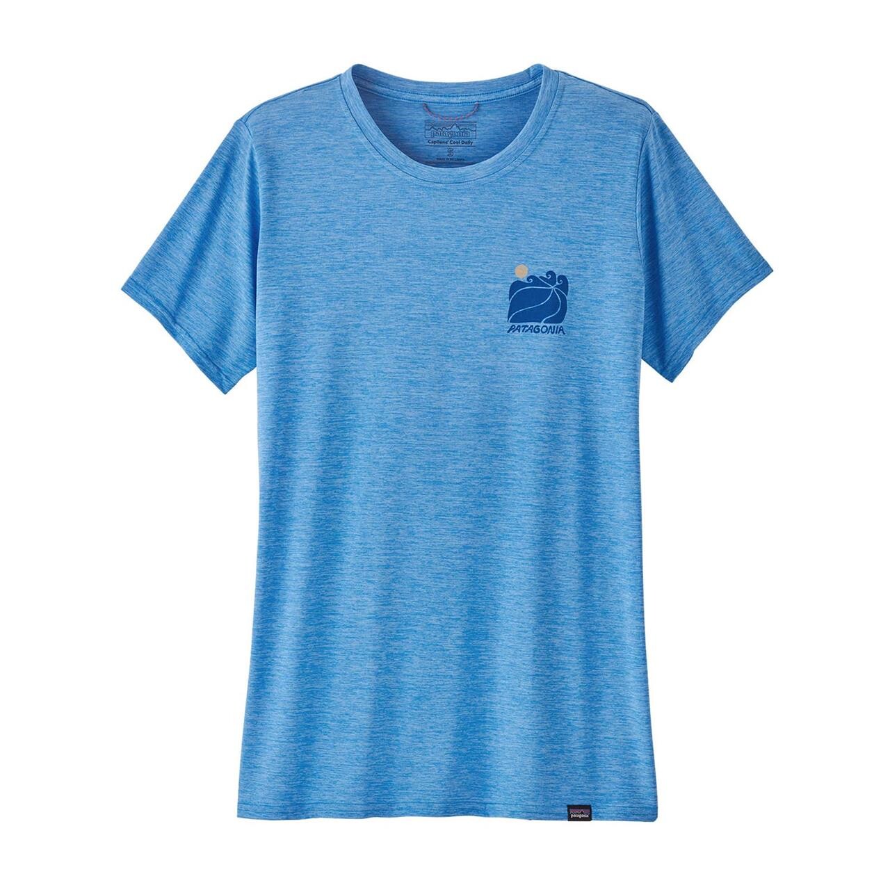 Patagonia Womens Cap Cool Daily Graphic Shirt Waters Blå Sunrise Rollers:vssl Blue Xdye