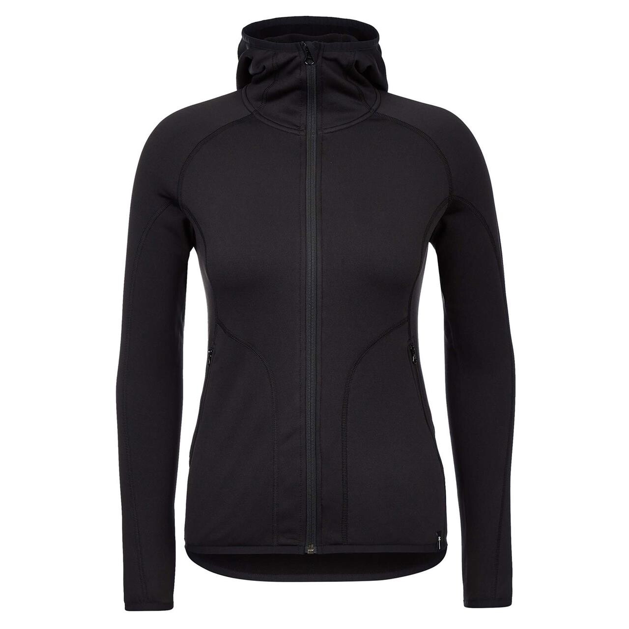 Se Frilufts Womens Sjunkhatten Hooded Fleece Jacket (Sort (CAVIAR) X-large) hos Friluftsland.dk