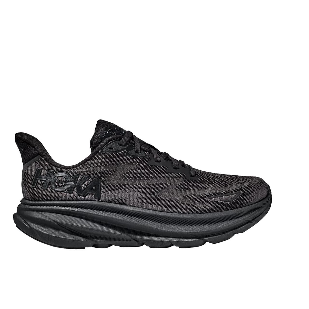 Se Hoka Womens Clifton 9 (Sort (BLACK/BLACK) 37 1/3) hos Friluftsland.dk