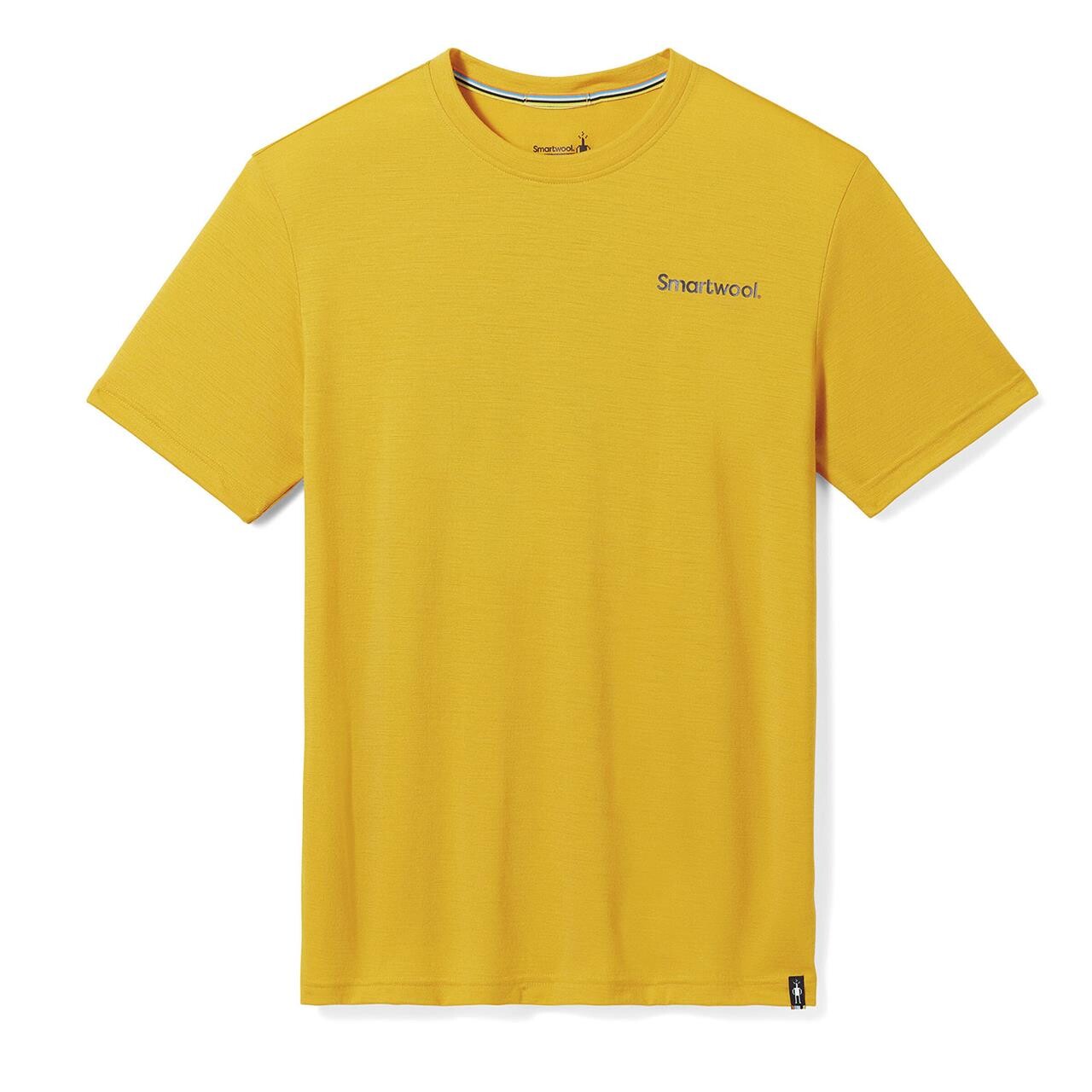 Se Smartwool Dawn Rise Graphic S/S Tee Slim Fit (Gul (HONEY GOLD) Small) hos Friluftsland.dk