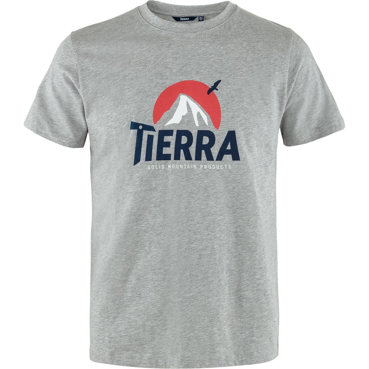 Billede af Tierra Mens Organic Cotton Everest Tee (Grå (GREY MELANGE) Large)