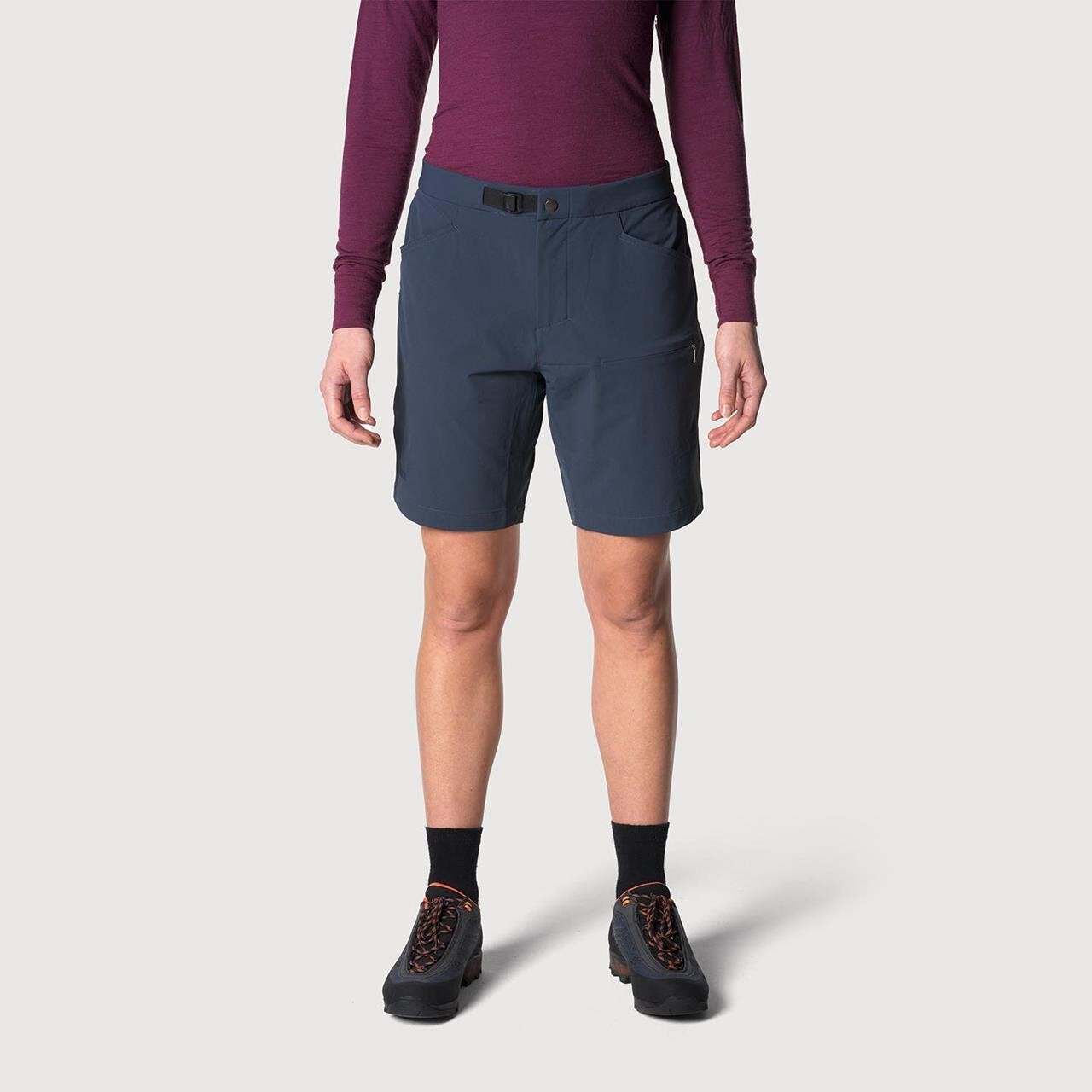 Tierra Womens Tarfala Shorts Blå Moonless Navy 42