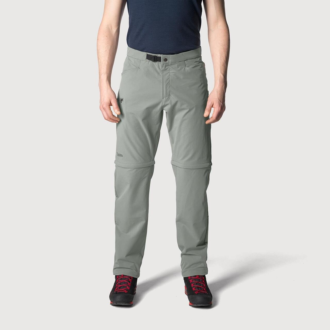 Tierra Mens Tarfala Convertible Pant Grå Grey Mist 52