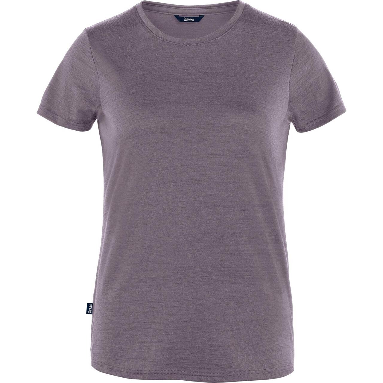 Tierra Womens Woolpa Tee Lilla Pale Purple Large