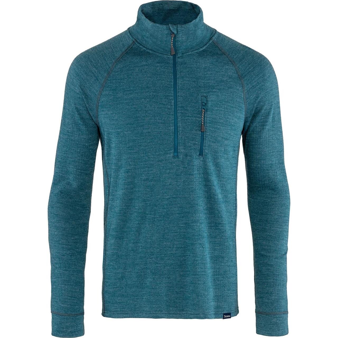 Billede af Tierra Mens Templet Midlayer Q-Zip (Blå (MAJOLICA BLUE) X-large)