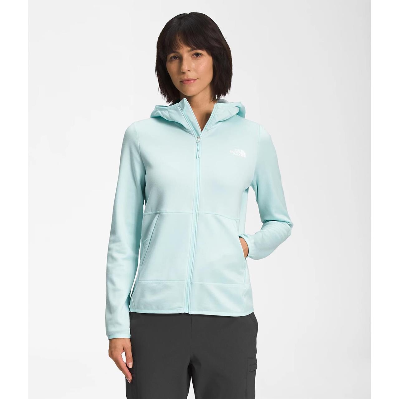 Se The North Face Womens Canyonlands Hoodie (Blå (SKYLIGHT BLUE WHITE HEATHER) Small) hos Friluftsland.dk