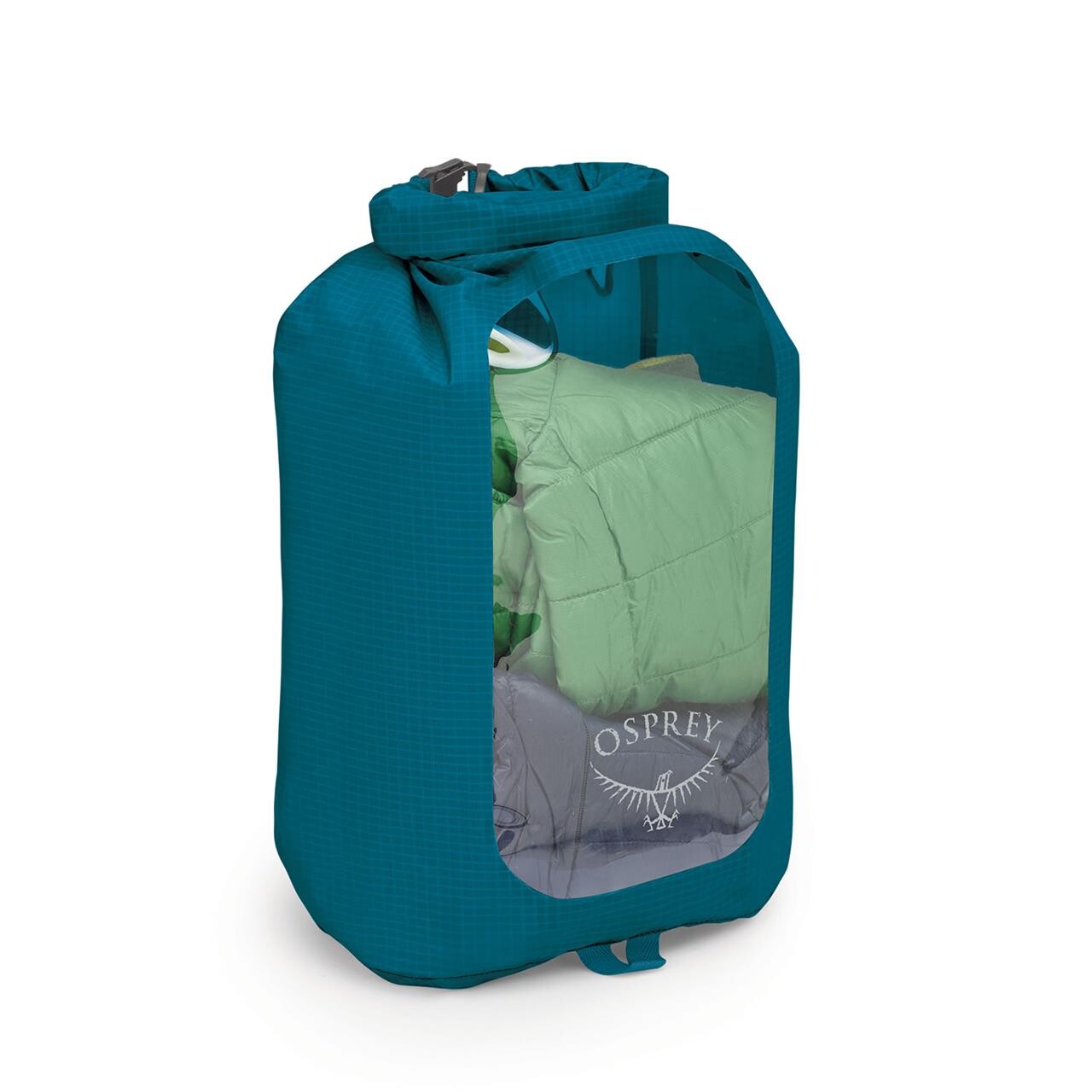 Se Osprey Drysack 12l W/window (Blå (WATERFRONT BLUE)) hos Friluftsland.dk