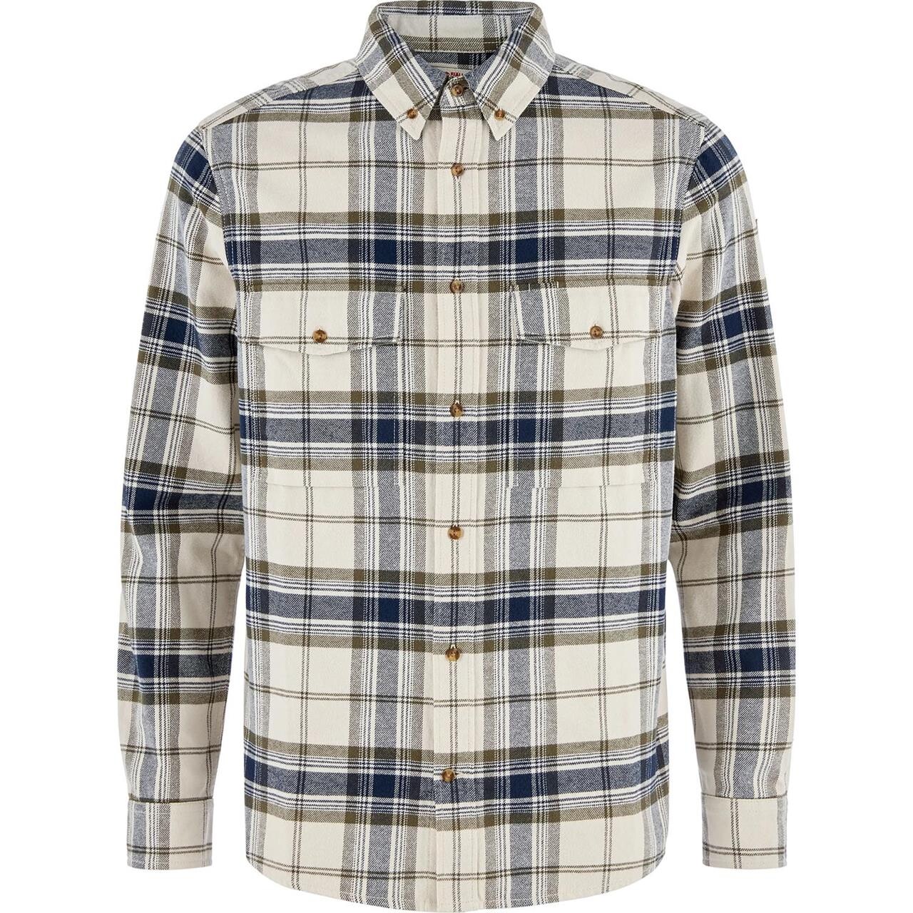Fjällräven Mens Övik Twill Shirt (Hvid (CHALK WHITE-DARK NAVY/113-555) X-small)