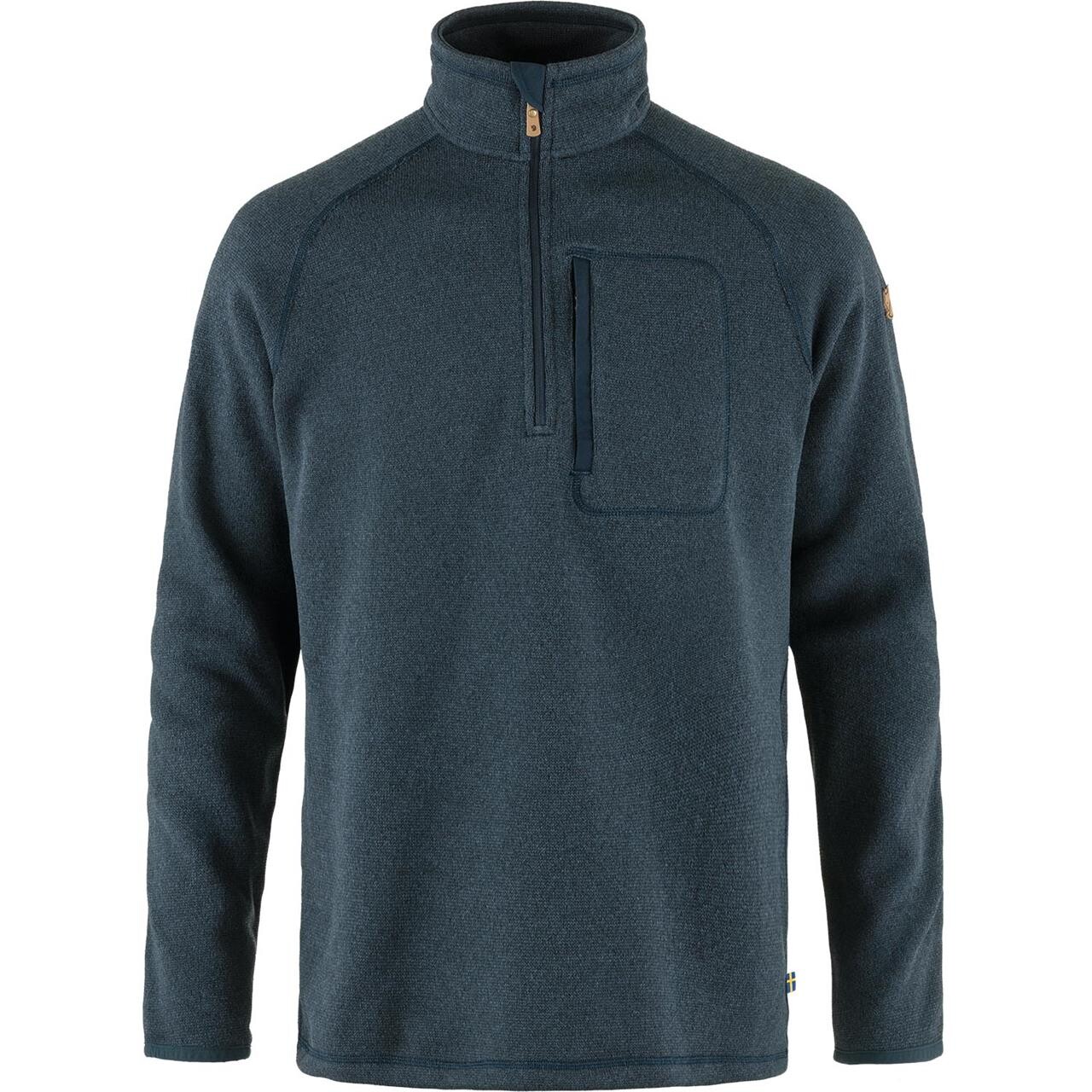 Fjällräven Mens Övik Fleece Half Zip (Blå (NAVY/560) X-large)