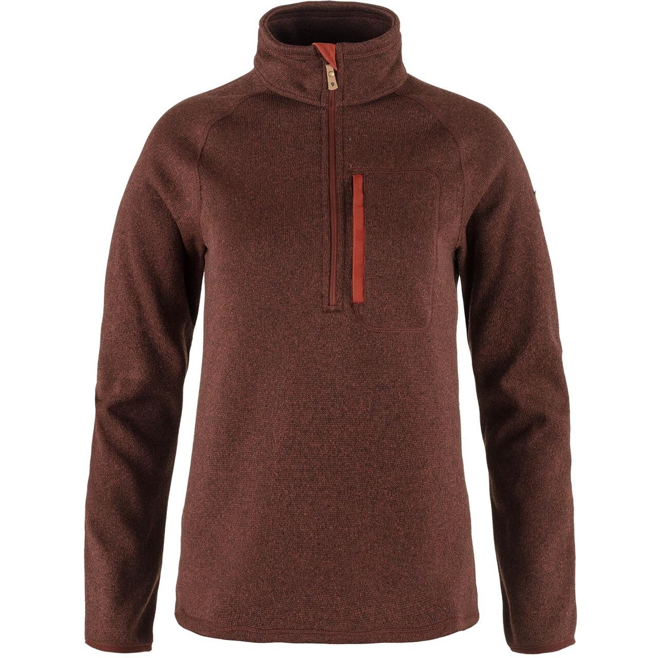 Fjällräven Womens Övik Fleece Half Zip (Rød (AUTUMN LEAF/215) Large)