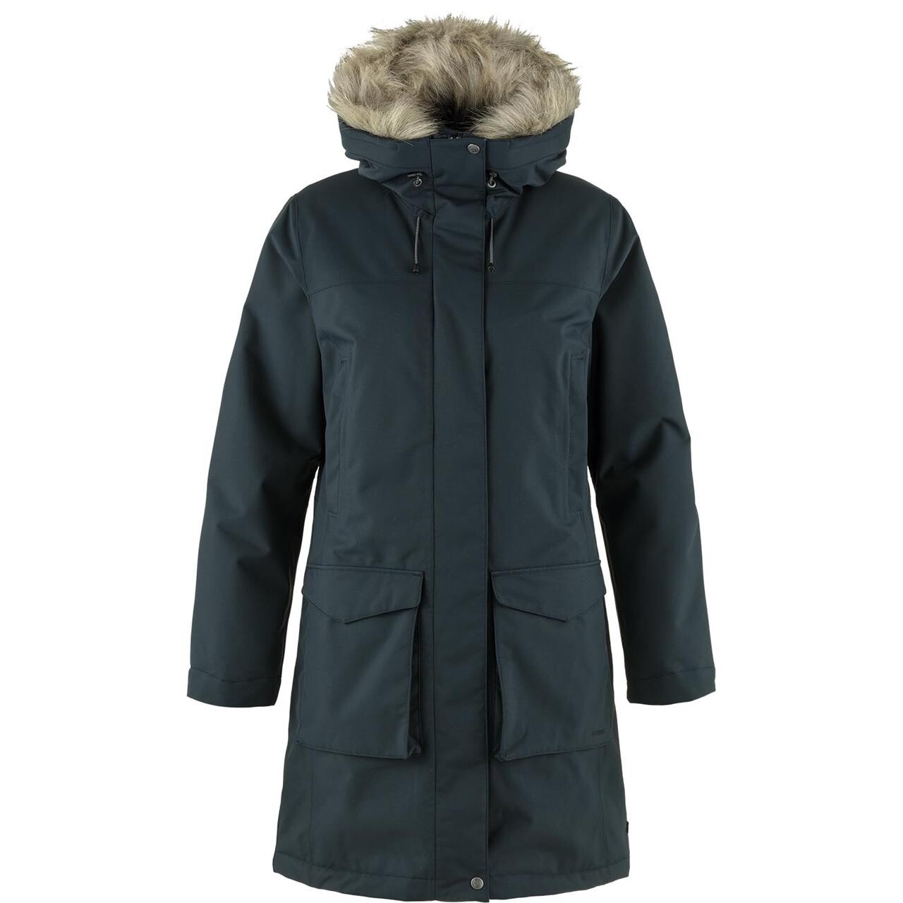 Se Fjällräven Womens Nuuk Lite Parka (Blå (DARK NAVY/555) Small) hos Friluftsland.dk