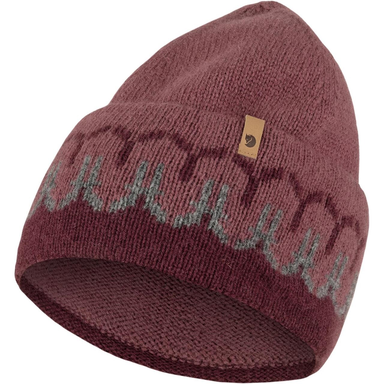 Se Fjällräven Övik Path Knit Beanie-dark garnet / mesa purple - Hue hos Friluftsland.dk