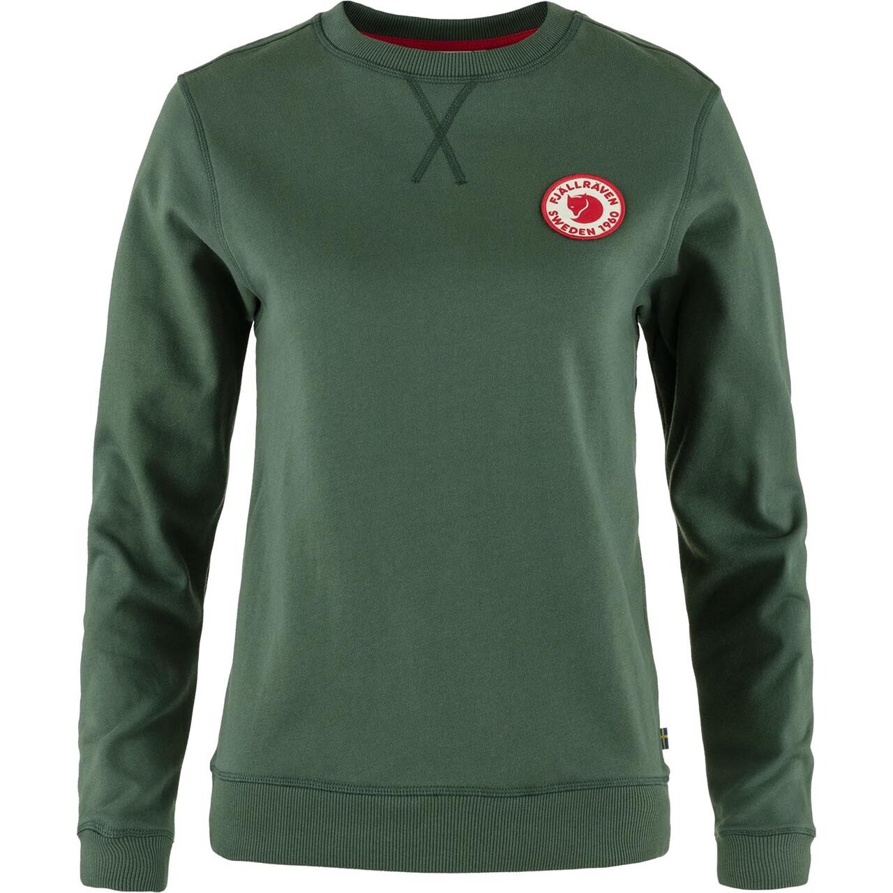 Fjällräven Womens 1960 Logo Badge Sweater (Grøn (DEEP PATINA/679) XX-small)