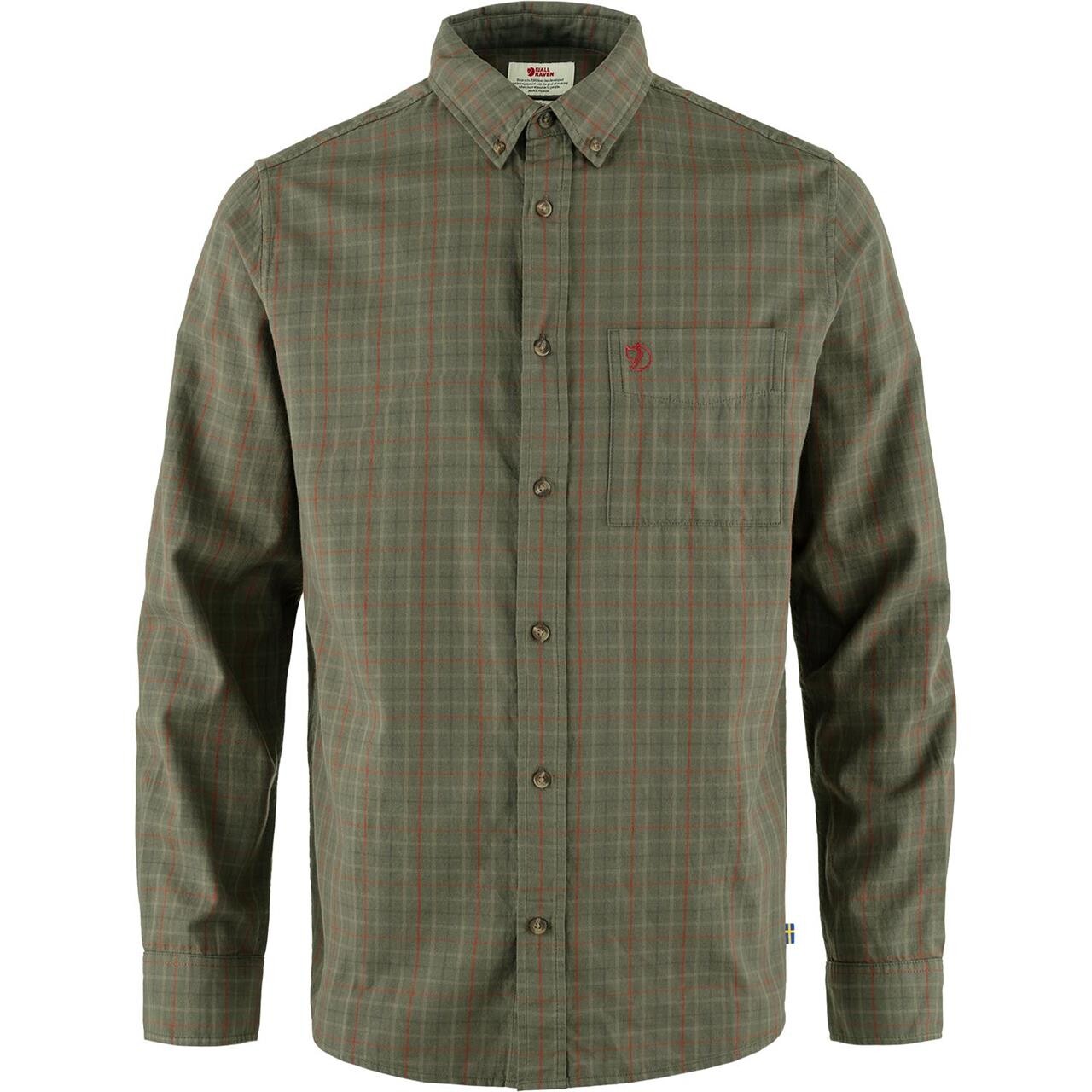 Fjallraven Mens Sörmland Lite Flannel Shirt Grøn Laurel Green-lt Olive/625-622 X-small
