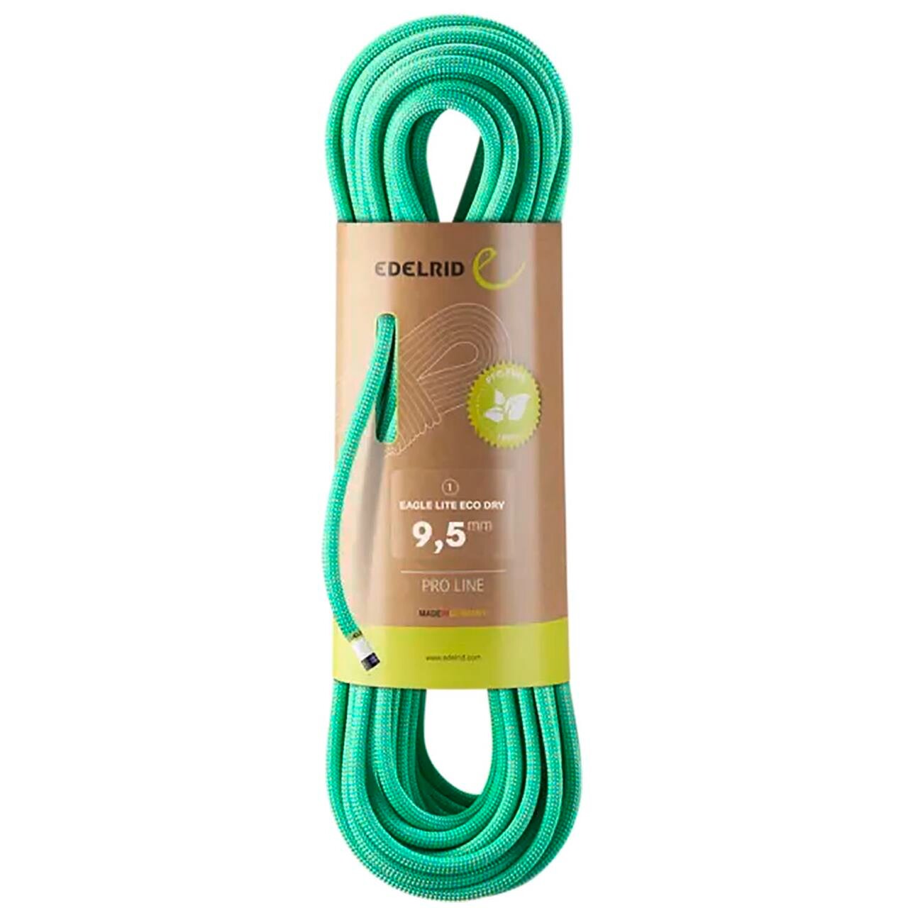 Se Edelrid Eagle Lite Eco Dry 9,5mm (Grøn (BRIGHT GREEN) 60 M) hos Friluftsland.dk