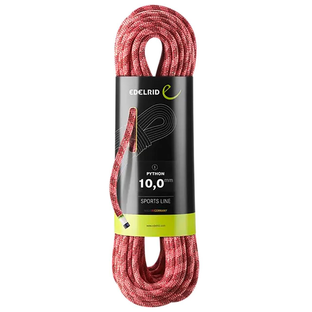 Se Edelrid Python 10,0mm (Rød (RED) 40 M) hos Friluftsland.dk