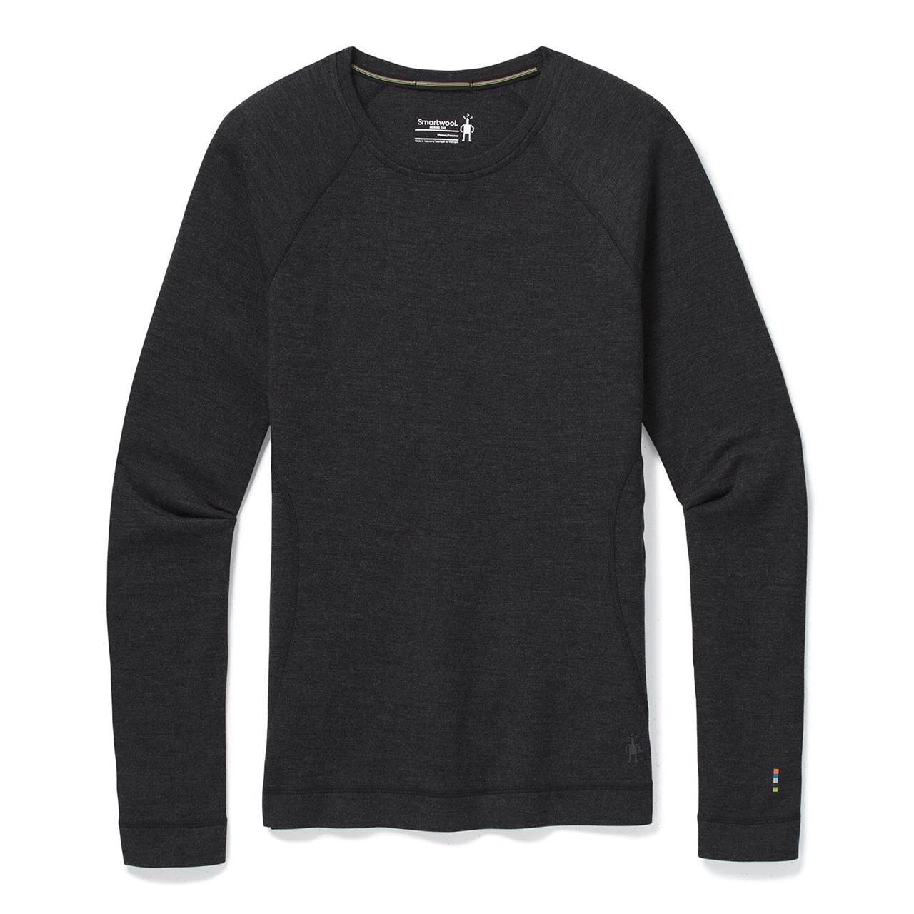 Se Smartwool Womens Cl Thermal Merino Base Layer Crew (Grå (CHARCOAL HEATHER) Small) hos Friluftsland.dk
