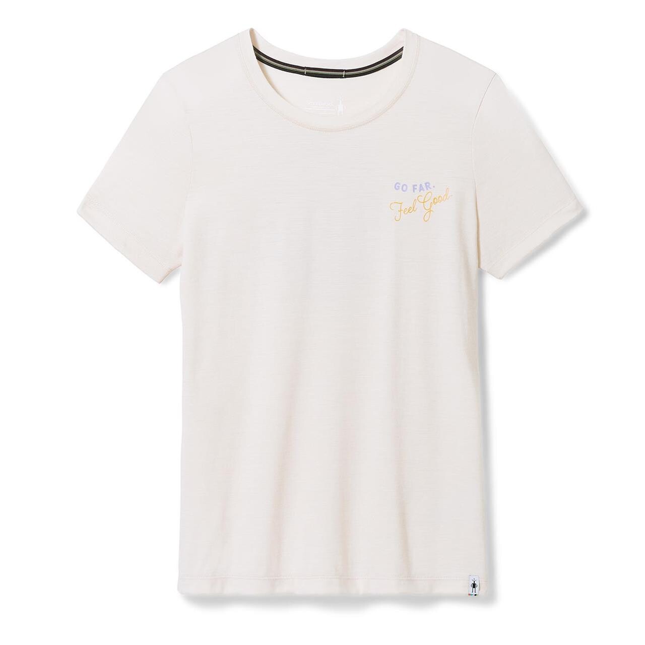 Se Smartwool Womens Denver Skyline Graphic S/S Tee (Beige (ALMOND HEATHER) Small) hos Friluftsland.dk