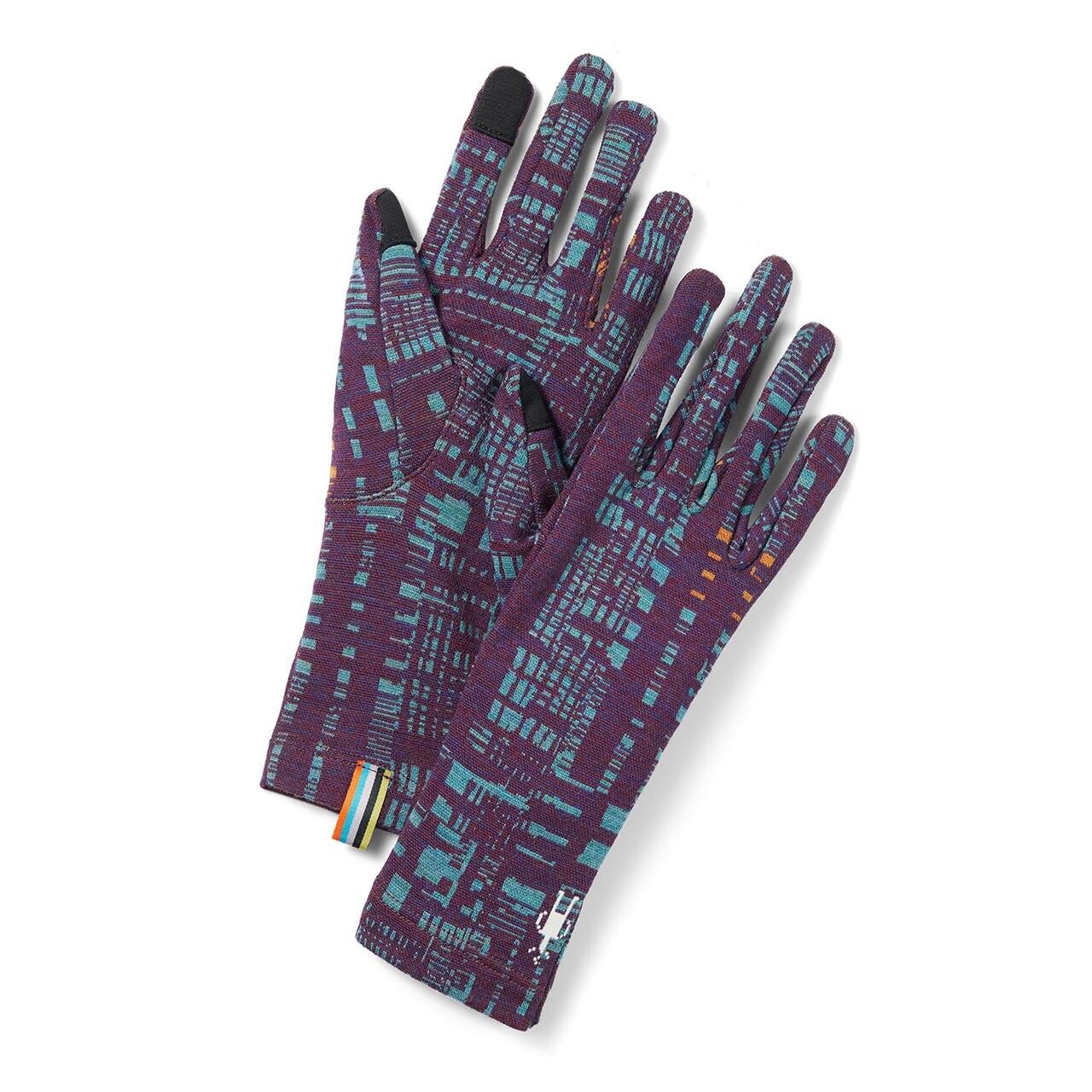 Smartwool Thermal Merino Glove (Lilla (PURPLE IRIS DIGI PLAID) Large)