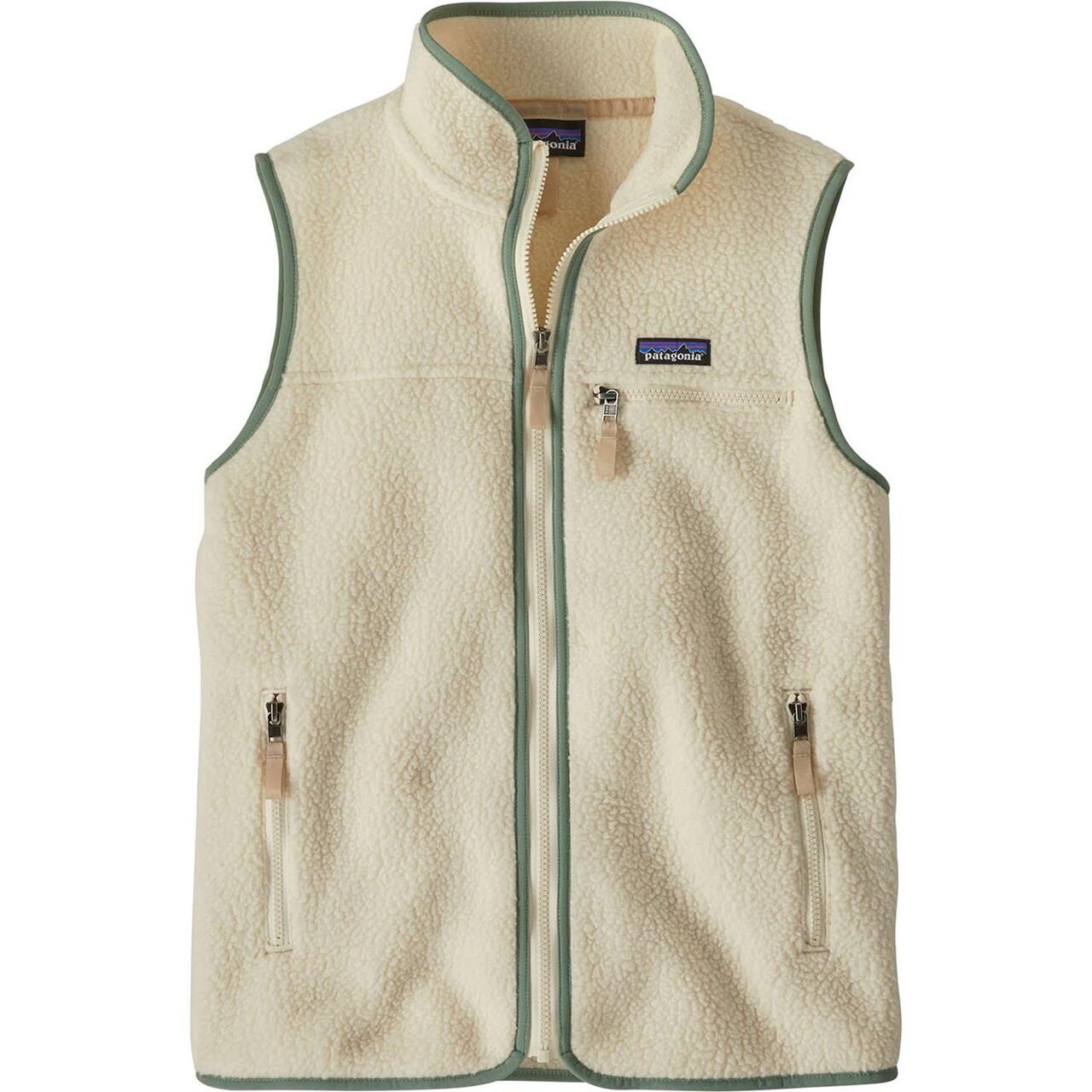 Patagonia Womens Retro Pile Vest (Grøn (NATURAL W/ELLWOOD GREEN) Small)