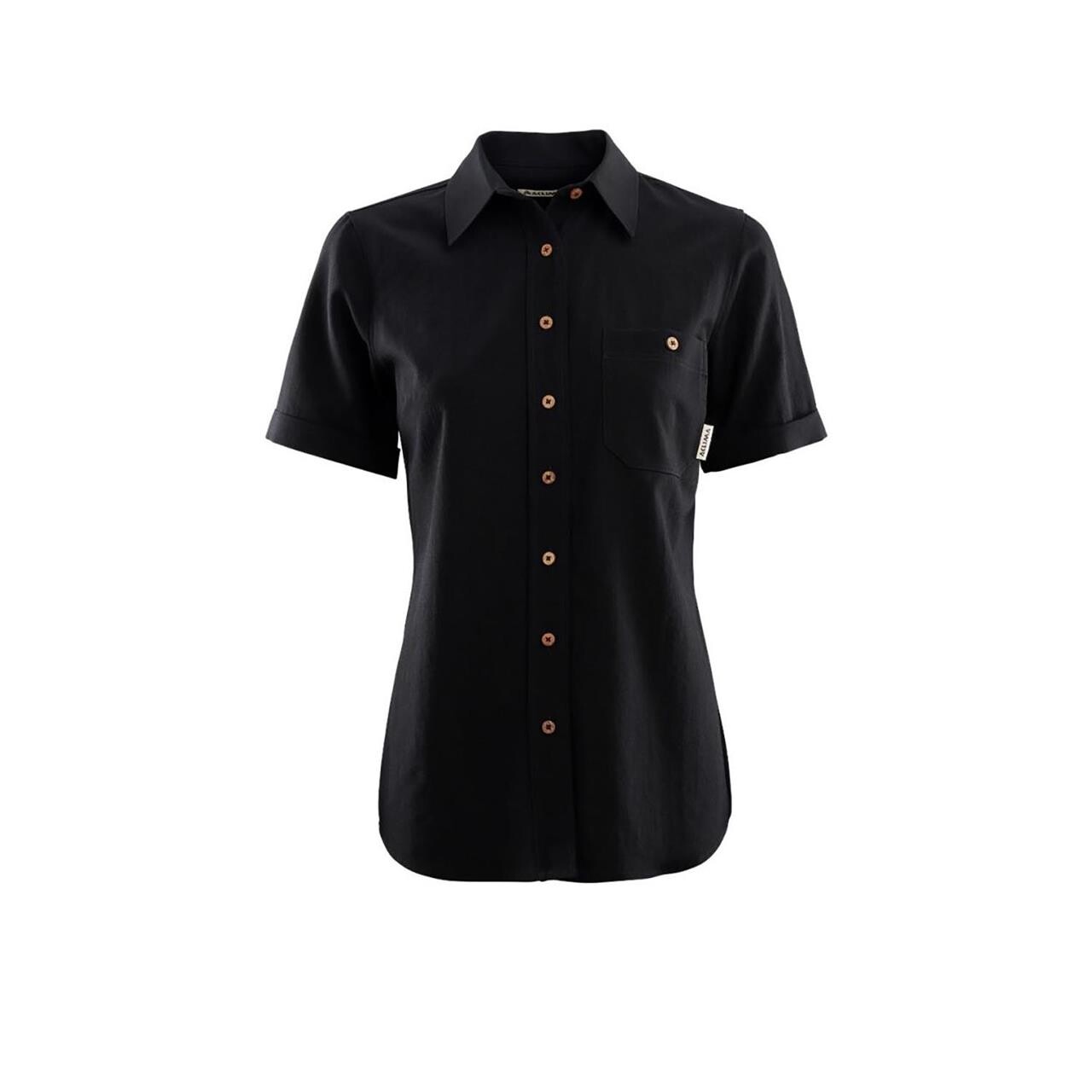 Aclima Womens Leisurewool Short Shirt Sort Jet Black Medium