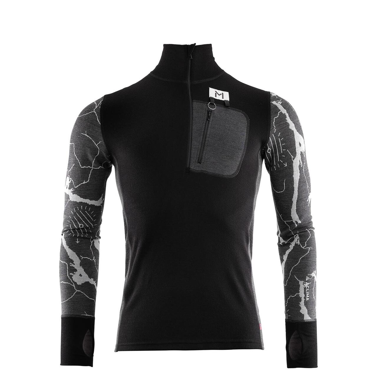 Aclima Mens Lars Monsen Polo (Sort (JETBLACK/MARENGO/FEMUNDENDARK) Large)