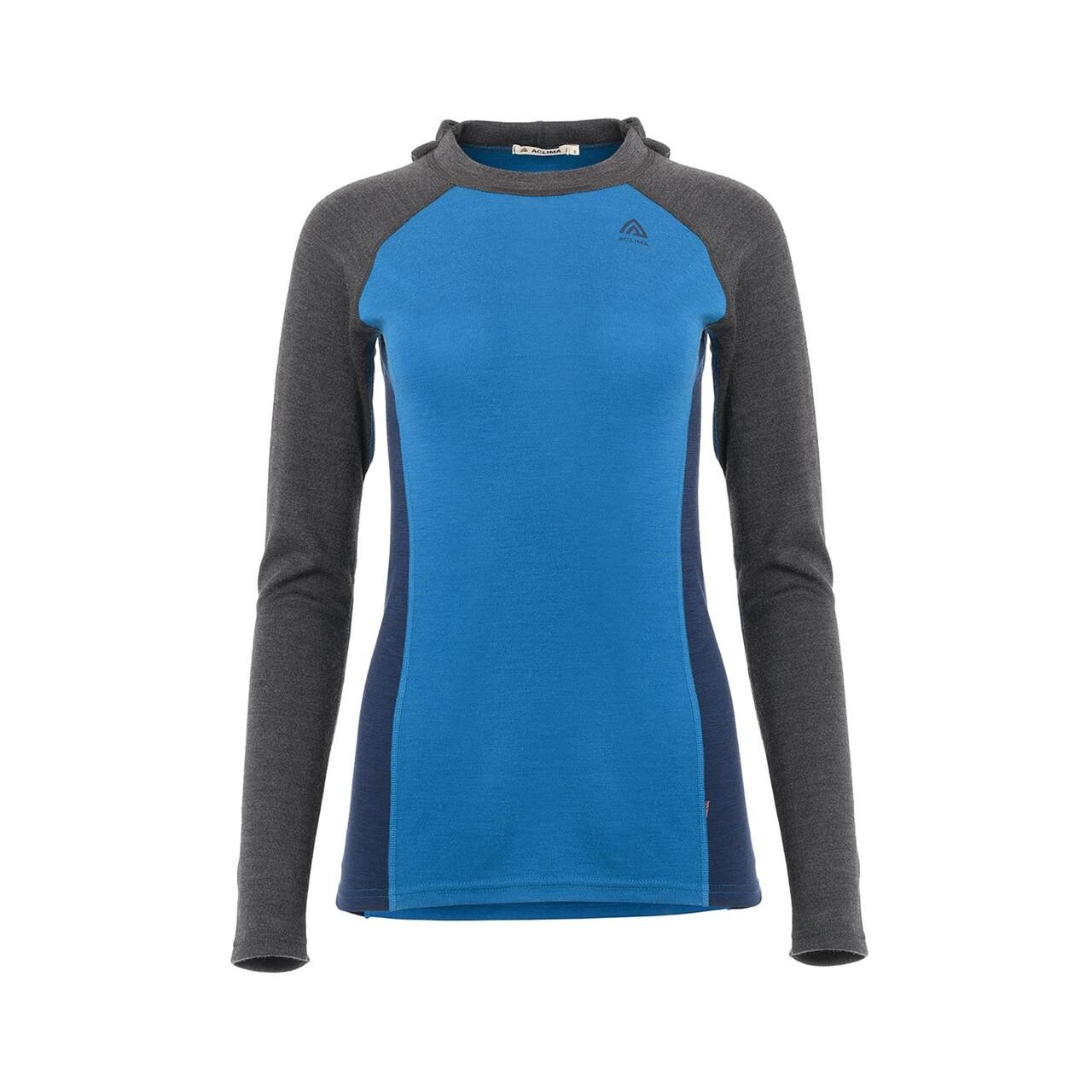 Aclima Womens Warmwool Hoodsweater V2 Grå Marengo/corsair/navy Blazer X Small
