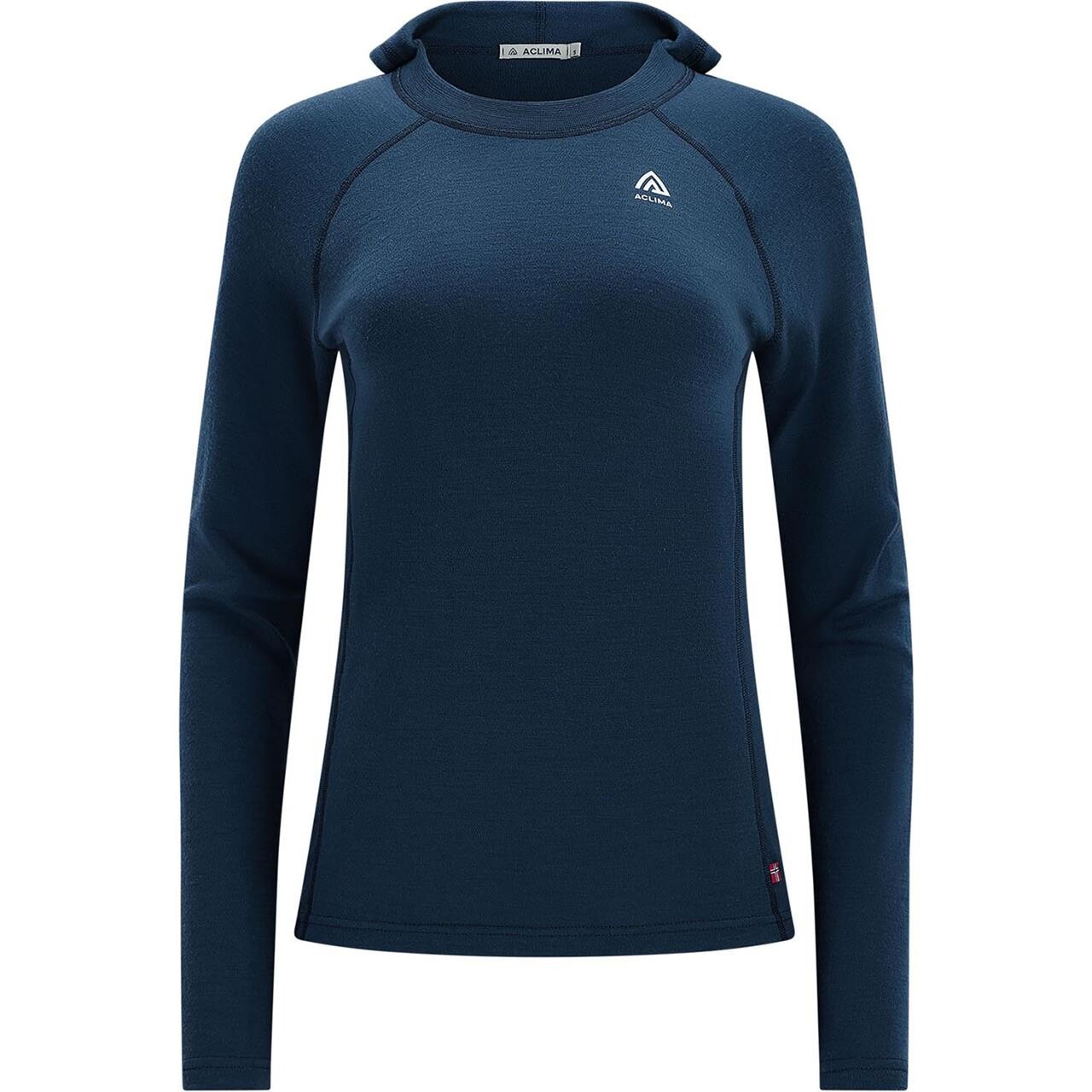 Aclima Womens WarmWool Hoodsweater V2 (Blå (MIDNIGHT NAVY) XX-large)