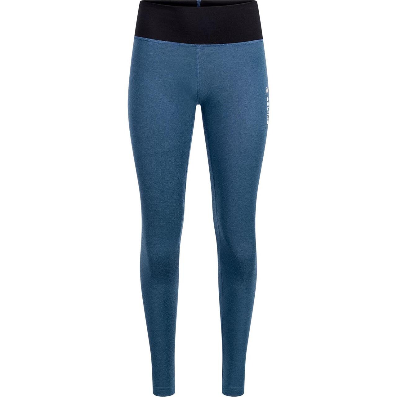 Aclima Womens WarmWool Longs High Waist (Blå (MIDNIGHT NAVY) X-small)