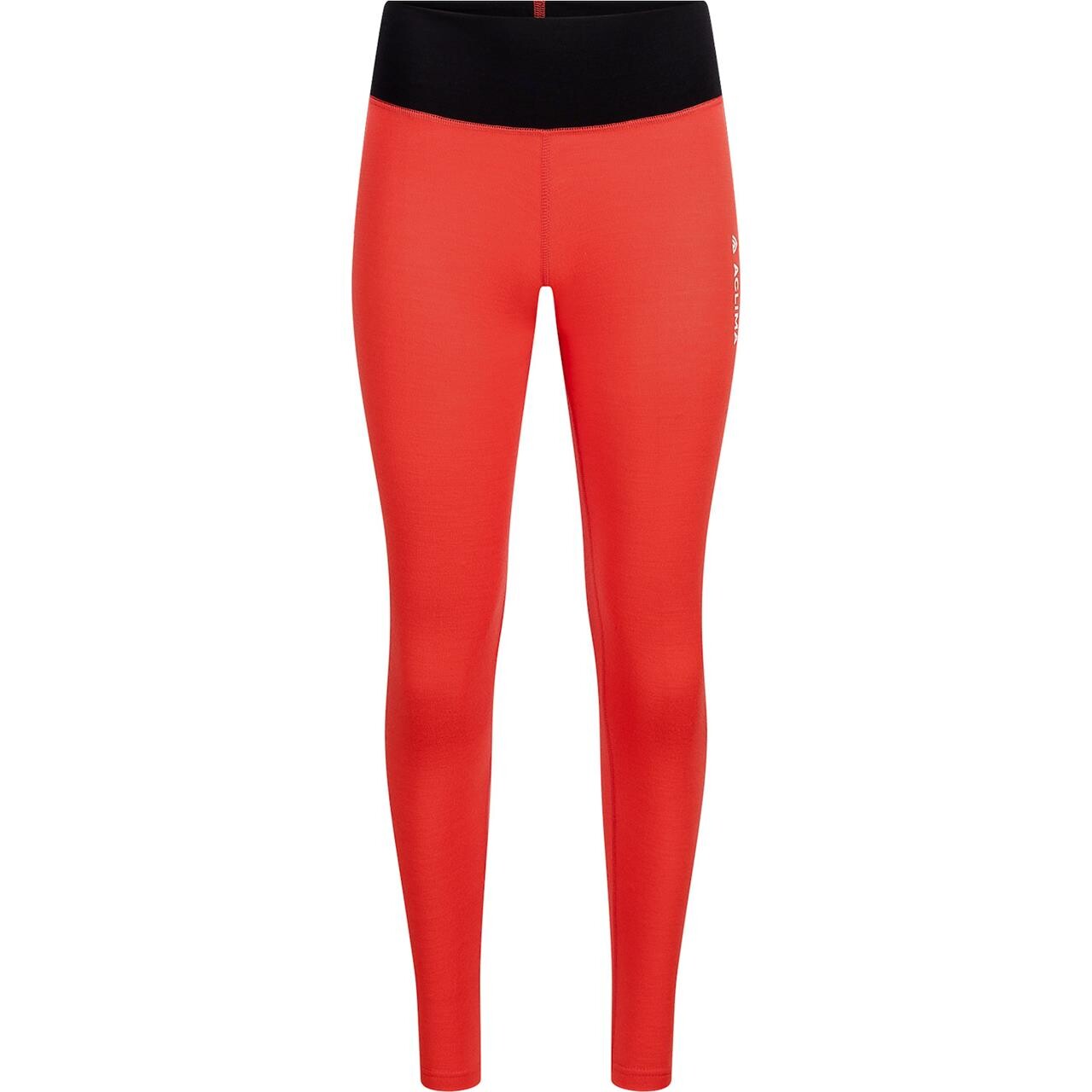 Aclima Womens WarmWool Longs High Waist (Orange (POINCIANA) Small)