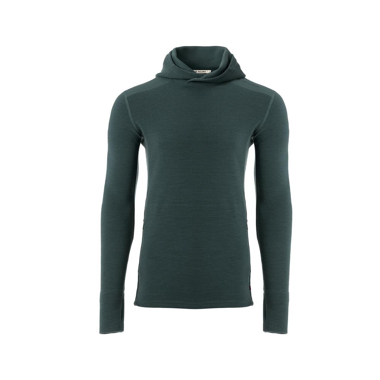 Aclima Mens Streamwool Hoodie Grön Green Gables Medium