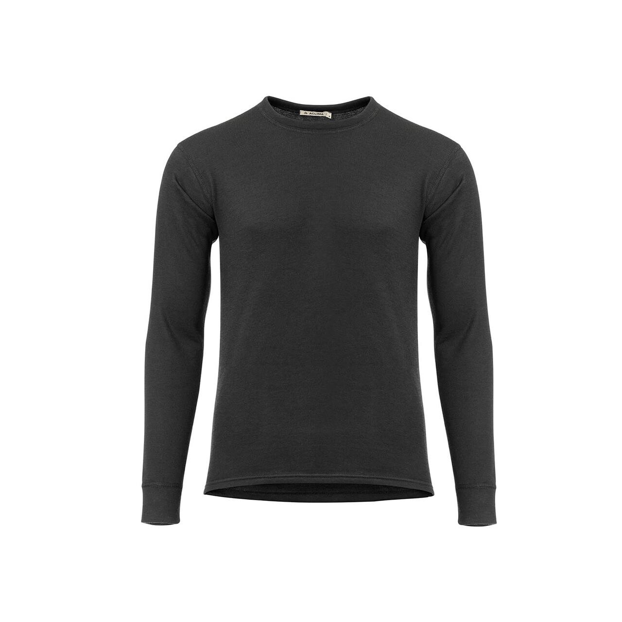 Aclima Mens Woolterry Crew Neck Sort Jet Black X Small