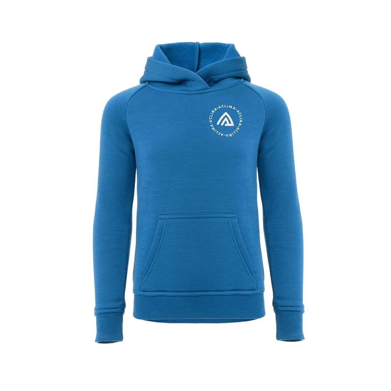 Billede af Aclima Kids Fleecewool V2 Hoodie (Blå (CORSAIR) 160 cm)