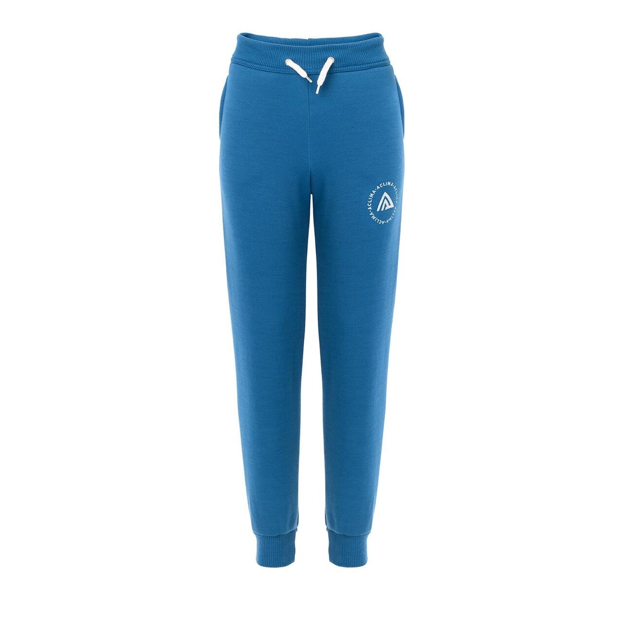 Aclima Kids Fleecewool Joggers Blå Corsair 130