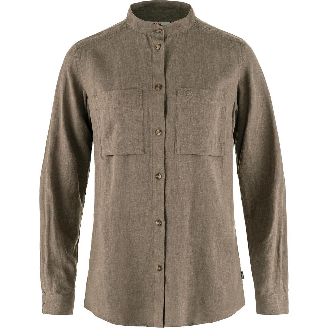 Fjallraven Womens Övik Hemp Shirt L/s Brun Suede Brown/244 Medium