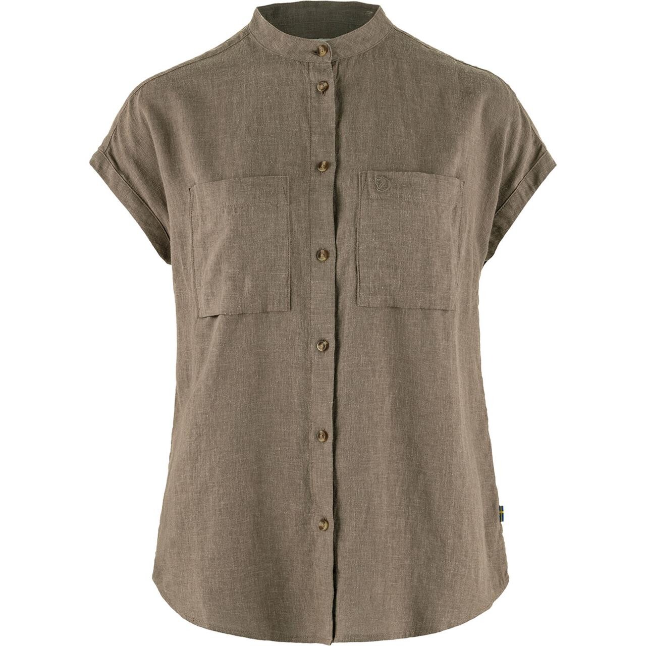 Billede af Fjällräven Womens Övik Hemp Shirt S/S (Brun (SUEDE BROWN/244) Large) hos Friluftsland.dk