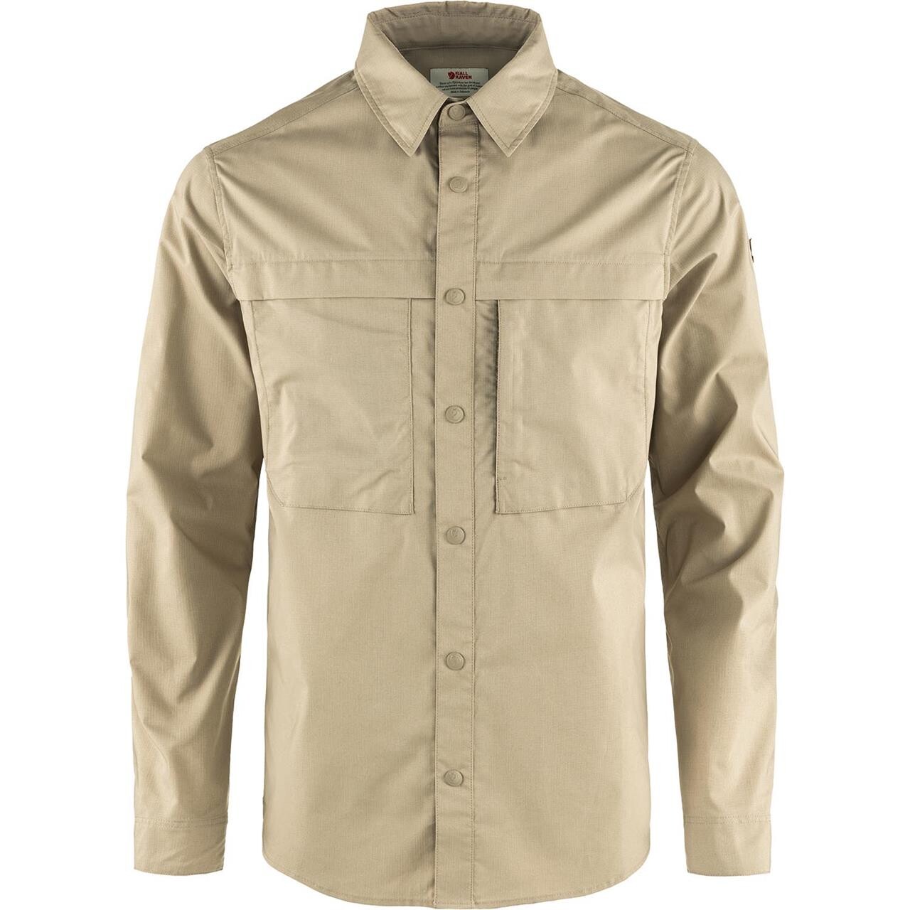 Mens Abisko Trail Shirt L S Hvid Fossil 118 X Large Fra Fjällräven